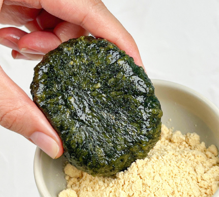 무설탕 현미 밥알쑥떡