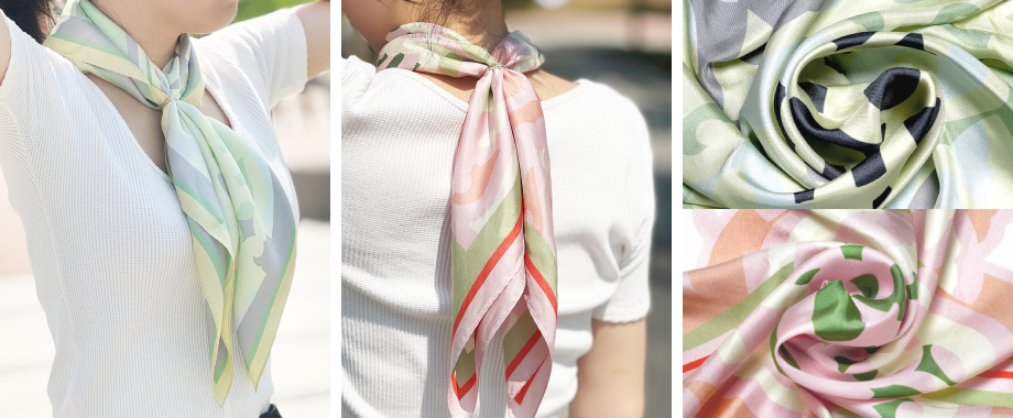 하치 HACHI 제품 이미지 - 단청 연화문 스카프