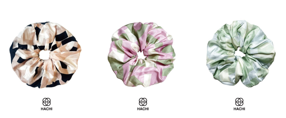 하치 HACHI 제품 이미지 - 단청 금문 실크 스크런치