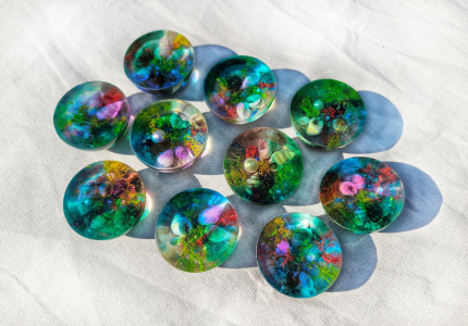 제주 오색 바다 구슬 오브제