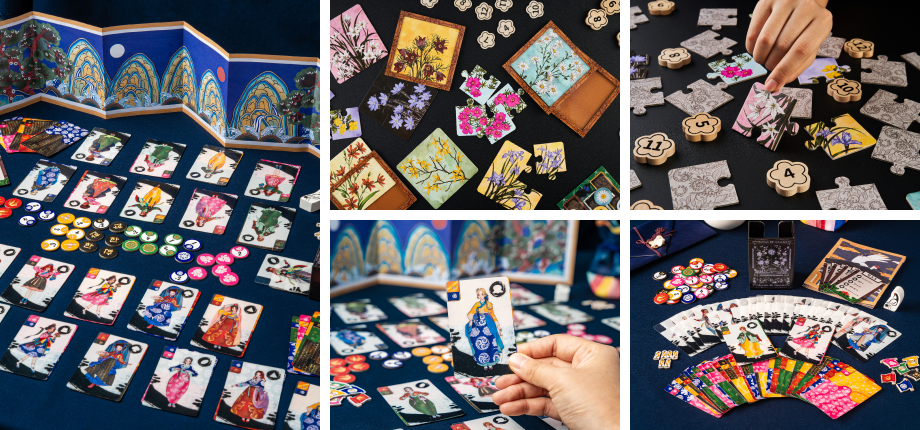 조이헌터 게임즈 소개 이미지 - 한복 런웨이 보드게임, 노루귀꽃 보드게임