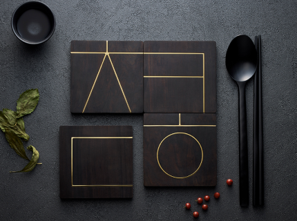 영원한기록 한글 자음 원목 티코스터