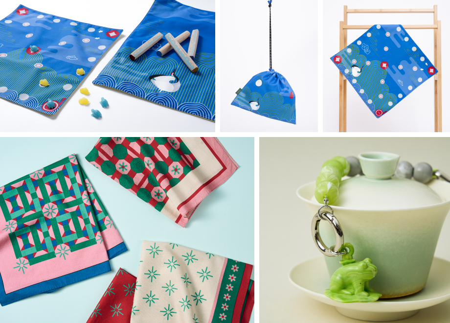 플레이백 소개 이미지 - 업사이클 윷놀이, 단청 손수건, 청자연적 키링