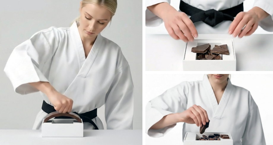 스튜디오 제품 이미지 - 기와 형태의 초콜릿