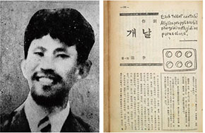 (좌)이상 (우)이상의 소설 날개
