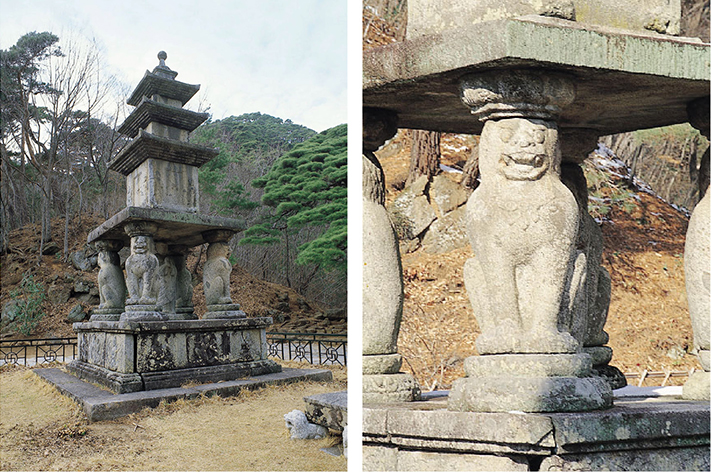 구례 화엄사 사사자 삼층석탑 ⓒ국가문화유산포털