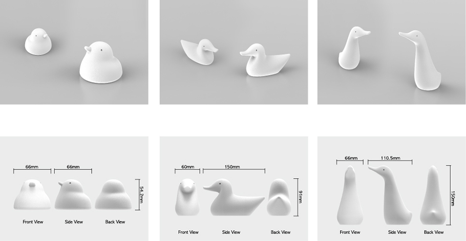 원앙 방향제 3D 디자인