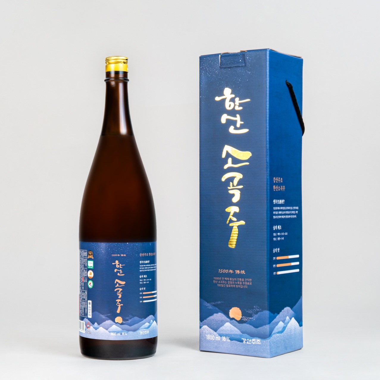 강산주조 한산소곡주 생주 16% 1.8L 사진