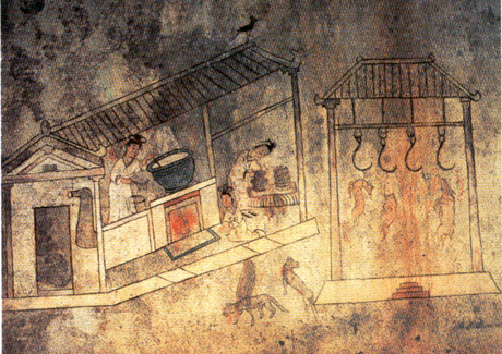 부뚜막 그림(고구려 안악 3호분) 이미지